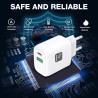 CARICATORE DA 20W ALIMENTATORE GAN USB-C E USB-A 18W DA MURO TECHLY