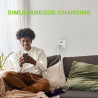 CARICATORE DA 20W ALIMENTATORE GAN USB-C E USB-A 18W DA MURO TECHLY