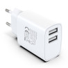 CARICATORE DA 12W, ALIMENTATORE 2X USB-A DA MURO