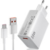 CARIBATTERIA DA 33W XIAOMI VELOCE BHR9956EU USB-A + CAVO TYPE-C WHITE, PER SMARTPHONE E TABLET