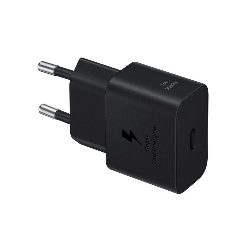 CARICABATTERIE VELOCE DA 25W SAMSUNG EP-T2510NBE FC USB-C BLACK, FAST CHARGING PER SMARTPHONE E TABLET