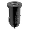 MINI CARICATORE DA AUTO 2 PORTE USB-A 24W-4.8A TECHLY NERO