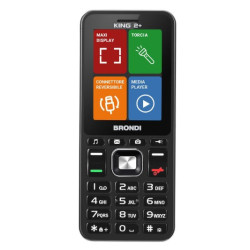 BRONDI KING 2+ BLACK TELEFONO PER ANZIANI, TASTI GRANDI