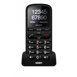 SAIET PRONTO MAX BLACK, TELEFONO PER ANZIANI, TASTI GRANDI